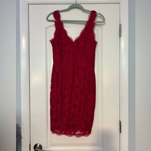 Gorgeous Adrianna Papell Red Lace Deess